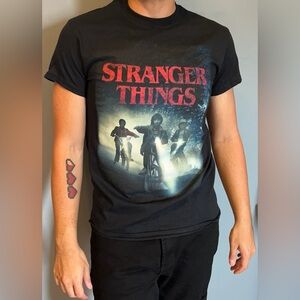 Stranger Things Black Graphic T-Shirt